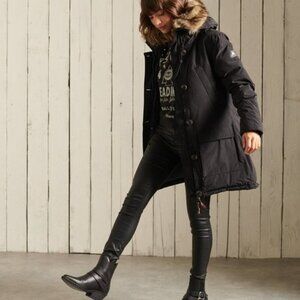 Ecco Red Women's Down Filled Duvet Parka Black